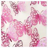 12Pcs/set 3D Hollow Butterfly Wall Stickers...