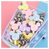 10Pcs Kawaii Mouse Head Lollipop Flat Back...