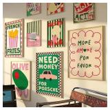 Color Food Art Quote Poster Pasta Club Canvas...