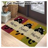 Cat's Sweet Home Pattern Mat Welcome Floor...