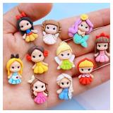 10Pcs New Cute Resin Mini Cartoon Princess Flat...