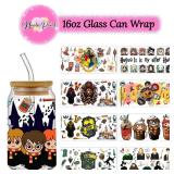 Wizard World UV DTF 16oz Cup Wrap Libbey Glass...