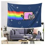 Nyan Cat Pixel Art Tapestry 2D Flat Print Retro...
