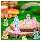 10/20pcs Luminous Mini Resin Unicorn Figurines...