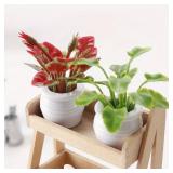 3pcs/set Mini Miniature Potted Plant, Model...