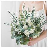 5/10/20Pcs Artificial Eucalyptus Leaf Stems...