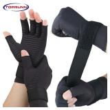 1Pair Copper Compression Arthritis Gloves with...