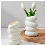 1PC Plastic Spiral White Vase Nordic Creative...