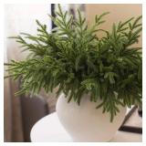 24/12pcs Artificial Cedar Sprigs - Perfect for...