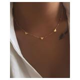 Minimalist Heart Charm Necklace Delicate Dainty...