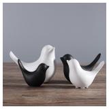 Bird Figurine 4 Sizes Nordic Ceramic Black...