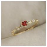 Huitan Exquisite Red Love CZ Engagement...