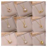 New In Light Luxury Zircon Crystal Stainless...