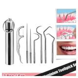 Stainless Steel Toothpicks Pocket Set, Portable...