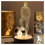 LED 3D Football Theme Table Lamp USB Plug...