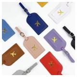 Stamped Leather Business Luggage Tag Suitcase...