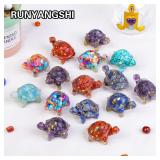 1PC Natural Crystal Stone Turtle Statue Reiki...