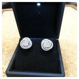 Huitan Fancy Cubic Zirconia Stud Earrings Women...