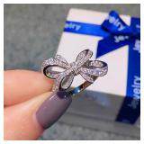 Huitan Romantic Bow Shape Cubic Zirconia...