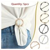 5pcs Fashion Metal Round Circle Clip Buckle...