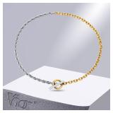 Vnox Stylish 5mm Chain Necklaces for Women, Two...