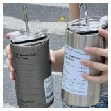 600ml Thermos Portable Stainless Steel Coffee...