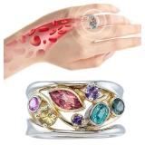 IFYOUOO Women Magnetic Therapy Ring Crystal...