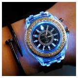 LED Light Flash Luminous Watches Women Men Boys...