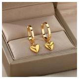 Stainless Steel Heart Earrings For Women...