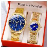 Couple alloy quartz watch men and women casual...