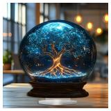 Crystal Starry Sky Blue Tree Acrylic 2D Flat...