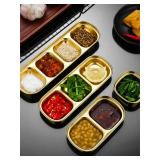 1/4 Pcs Stainless Steel Divided Seasoning Sauce...