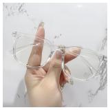 Transparent Computer Glasses Frame Women Men...