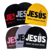 Jacquard Alphabet JESUS  Knit Hat Autumn/Winter...