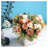 Peonies Rose Artificial Flowers Autumn Fake...