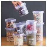 1-4Pcs Sealed Storage Box Transparent Kitchen...