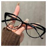 New Cat Eye Frame Anti-blue Light Flat Light...