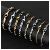 2-6MM Stainless Steel Chain Bracelet For Women...