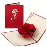 3D Pop-Up Happy Birthday Rose Card - Perfect...