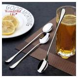 1/6Pcs Stainless Steel Long-Handled Ice...