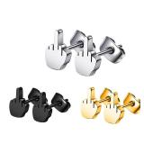 Middle Finger Earrings Stainless Steel Ear...