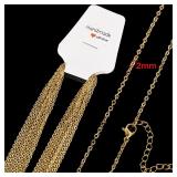 10pcs 45+5cm Gold Stainless Steel Link Cable...