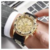 Fashion Large Dial Men?s Watch Casual Silicone...