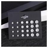 New 12 Pair/Pack White Shiny Wedding Stud...