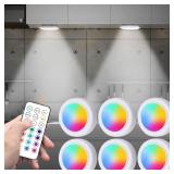 RGB Color Under Cabinet Lights Wireless Battery...