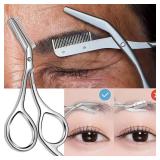 1Pc Stainless Steel Eyebrow Trimmer Scissors...