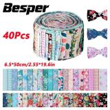 40Pcs Fabric Strips Quilting Jelly Rolls...