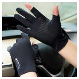 Ice Silk Halffinger Cycling Anti Slip Gloves...