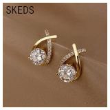 SKEDS Fashion Cross Stud Earrings For Women...