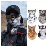 3D Animal Cat Design Summer Full Face Neck...